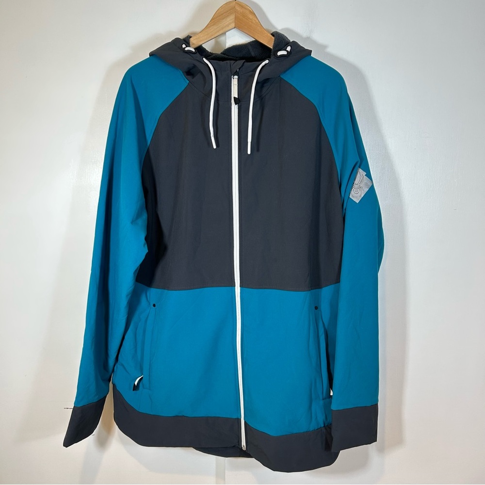 SPYDER THE FULL ZIP HOODIE Fleece Lined Jacket In Blue